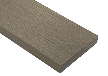 WPC 2,3x13,8x300cm Fiberdeck Premium massief Light Grey SE kantplank