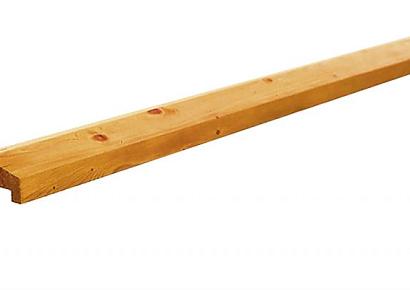 Grenen geschaafde afdekkap met sponning 3,5x8,5x180cm t.b.v. rechtscherm groen geïmpregneerd