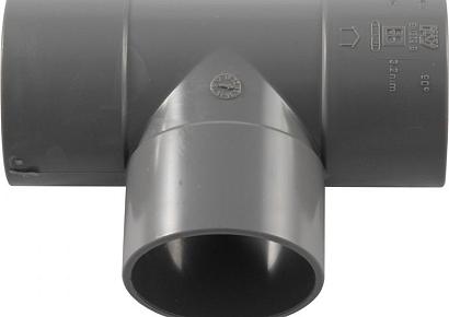 Drain pvc T-stuk 90gr grijs 80mm