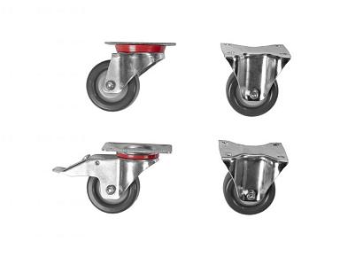 Zwenkwielen set tbv metalen plantenbak