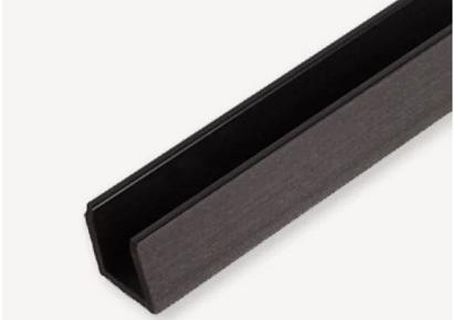 DF klein u-profiel graphite black 2,7x3,5x182cm