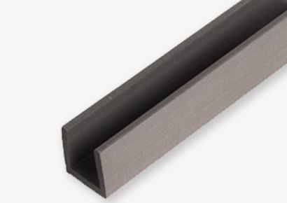 DF klein u-profiel stone grey 2,7x3,5x202cm