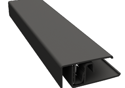 Durasid tweedelig randprofiel alu - (quartz+gp) 300cm