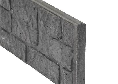 Romeins rotsmotiefplaat 4,8x36x184cm antraciet met mes en groef