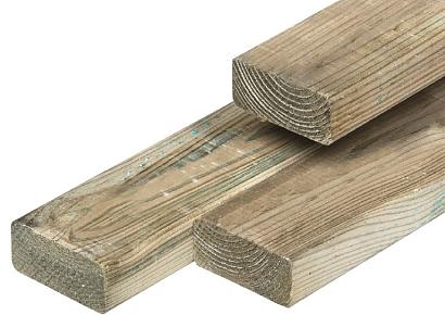 Verbindingsbalk 3,5x11,5x400cm geimp grenen voor sleufpalen