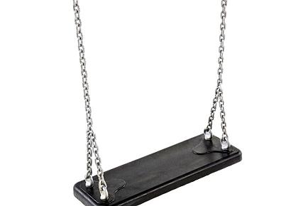 Rubberen schommel met ketting zittopp. ca 36cm