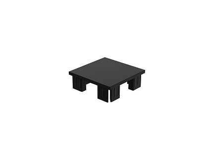 Boston pvc paalkap zwart 7,5x7,5cm RAL9005