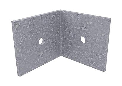 Cobra hoekbeslag 28x35x35mm voor 30x50mm alu per 20 stuks in set, incl schroef torx 4x20 (1032)