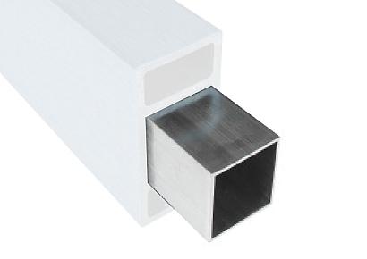 Brise soleil stabiliseringslijst alu 3x3x0,2cm L-385cm (4 stuks)