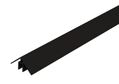 WEO alu klikprofiel 5x5x300cm Ebony Black
