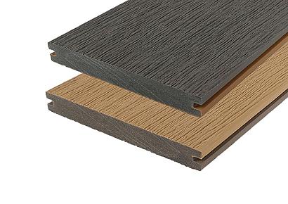 WPC 2,3x21x300cm Fiberdeck Vintage Lunar Grey/Cedar massief