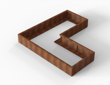 Bloembak module+ l-vorm 90x210x210x28cm | Van der Valk Tuinmaterialen