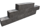 Blockstone small black 12x12x60cm laag a 16st