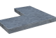 Vijverrand hoek blue moon honed linea 50/50x25x3cm