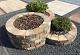 Pilestone ronde bloembak brown white antra