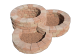 Pilestone ronde bloembak yellow creme