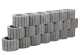 Cirkelflor mini grijs 30x20x20cm