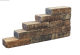 Pilestone line 40x15x10cm walnut
