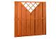 Hardhouten plankenscherm recht verticaal met V-trellis 180x180cm