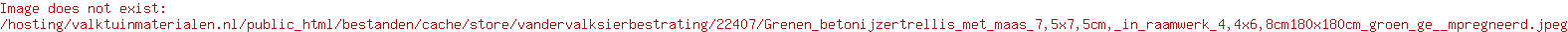 Grenen betonijzertrellis met maas 7,5x7,5cm, in raamwerk 4,4x6,8cm180x180cm groen geïmpregneerd
