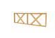 Hekwerk met kruis douglas type B 228,5x73cm onbehandeld