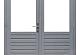 Hardhouten dubbele 1-ruits glasdeur Prestige met dubbelglas 202x221cm grijs gegrond