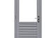 Hardhouten enkele 1-ruits glasdeur Prestige met dubbelglas linksdraaiend 109x221cm grijs gegrond
