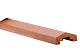 Hardhouten geschaafde afdekkap met sponning (4,9x1cm) 7x3,5x180cm