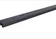 Grenen geschaafde afdekkap met sponning 3,5x8,5x180cm t.b.v. rechtscherm, zwart gedompeld