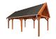 Buitenverblijf Zadeldak XL 815x440x425cm (bxdxh)