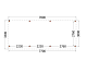 Buitenverblijf Casa 780x330x260cm (bxdxh)