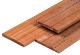 Schuttingplank 1,5x14x335cm hardhout met 2 V-groeven