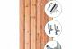 Tuindeur Privacy 195x90cm recht red class met rvs slot + ijzeren frame