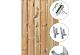Tuindeur Privacy 195x100cm recht geimp met rvs slot + ijzeren frame