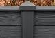 Beton afdekpet 14x14x5cm eindmodel antraciet gecoat met diamantkop
