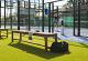 Tennisbank Court 200x40x45cm teak