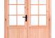 Deur 185x205cm  dubbel LD 8-ruits red class