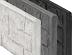 Romeins rotsmotiefplaat 4,8x26x184cm antraciet gecoat met mes en groef