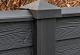 Beton afdekpet 14x14x5cm eindmodel antraciet gecoat met diamantkop