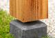 Betonpoer eco 15x15x50cm antraciet met afgeronde hoeken M16 huls