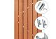 Tuindeur Privacy 195x100cm recht hardhout met rvs slot + ijzeren frame