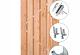 Tuindeur privacy 195x100cm recht douglas met rvs slot + ijzeren frame