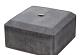 Betonpoer half model 18x18x10cm antraciet met velling kant, M20 huls
