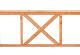 Kruishekwerk 200x75cm incl. afdeklat red class