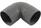 Drain pvc bocht 90gr VSE grijs 80mm