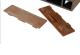 Brise soleil eindkap 4,2x14,5cm Teak (6 stuks)