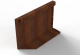 Bloembak module+ uitwendig hoekpaneel (b) 60x42cm r corten