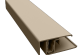 Durasid tweedelig randprofiel alu - camel + cd 300cm