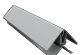 Durasid tweedelige bin/buitenhoek alu creme 300cm