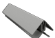 Durasid tweedelige bin/buitenhoek alu (grijs+sv) 300cm